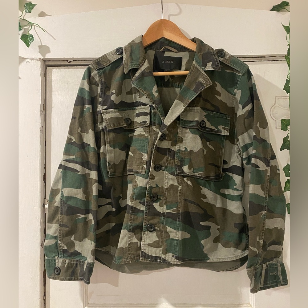 J Crew Camo Jacket Women’s Size Small